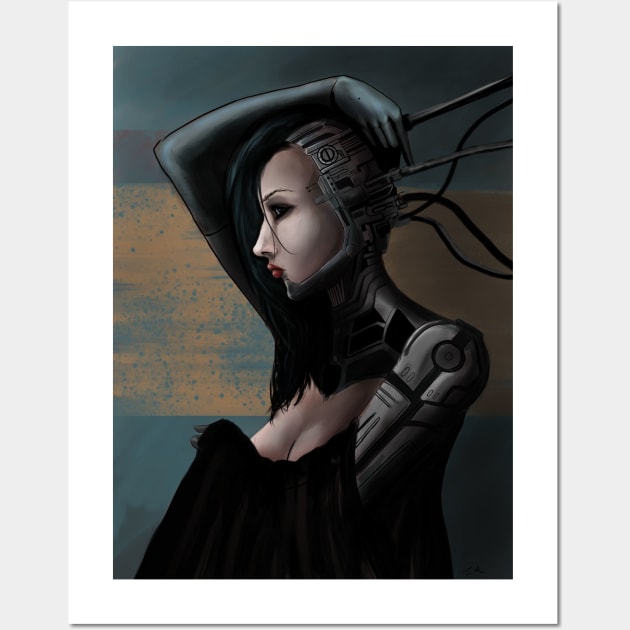 cyberpunk girl Wall Art by kohtart